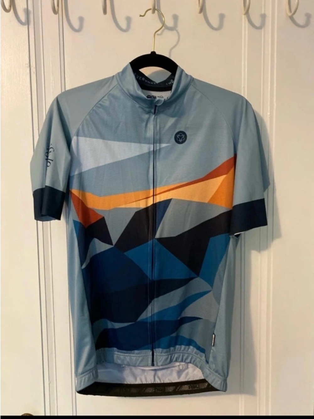 Men's Multi Color Geometric Cycling Jersey - AGU (NWOT) purch in the Netherlands